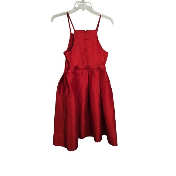 gianni bini red sequin dress Red Sequin wrap mini dress with tie
